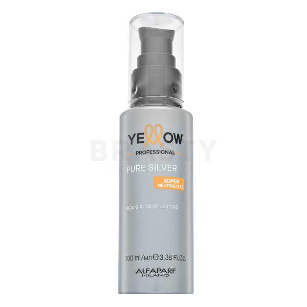Alfaparf Milano Yellow Pure Silver Super Neutralizer pigmento púrpura para neutralizar los tonos de un tinte no deseado 100 ml