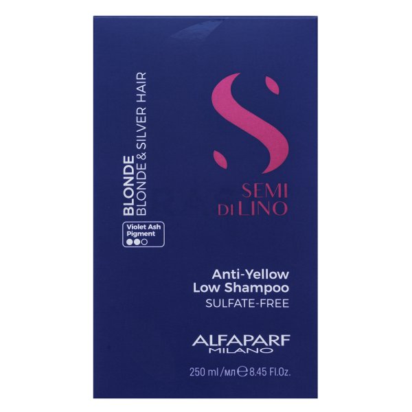 Alfaparf Milano Semi Di Lino Blonde Intense Anti-Yellow Low Shampoo neutralising shampoo for blond hair 250 ml