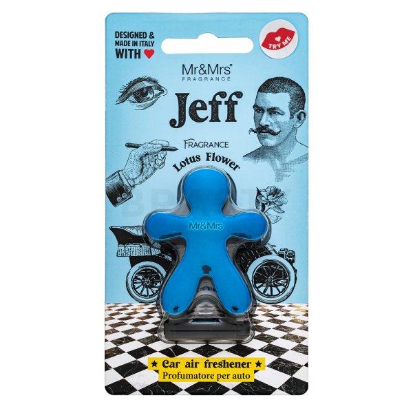 Mr&Mrs Fragrance Jeff Chrome Car Air Freshener Lotus Flowers