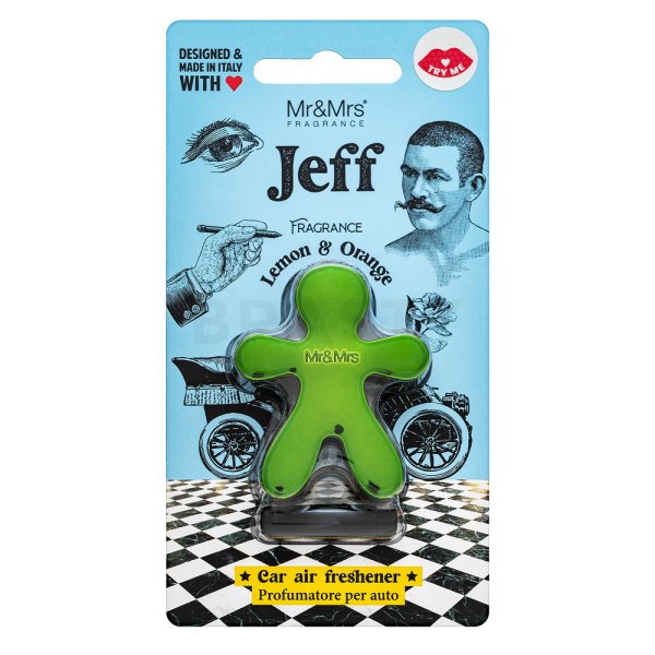 Mr&Mrs Fragrance Jeff Chrome Car Air Freshener Lemon & Orange