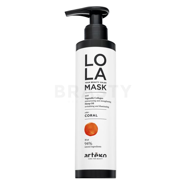 Artègo Lola Your Beauty Colour Mask La maschera per capelli colorazione intensa per i capelli Coral 200 ml