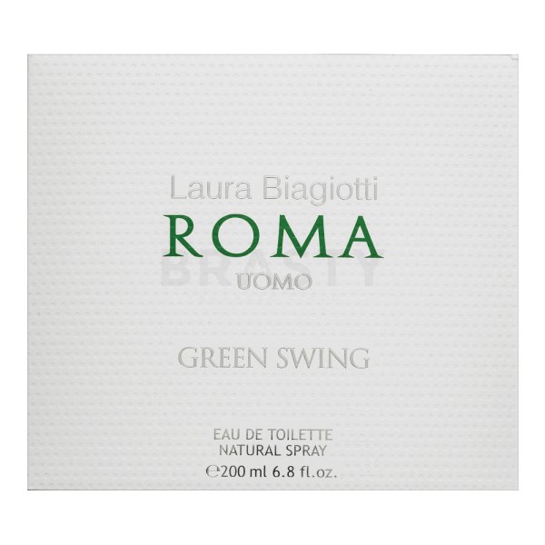 Laura Biagiotti Roma Uomo Green Swing Eau de Toilette bărbați 200 ml