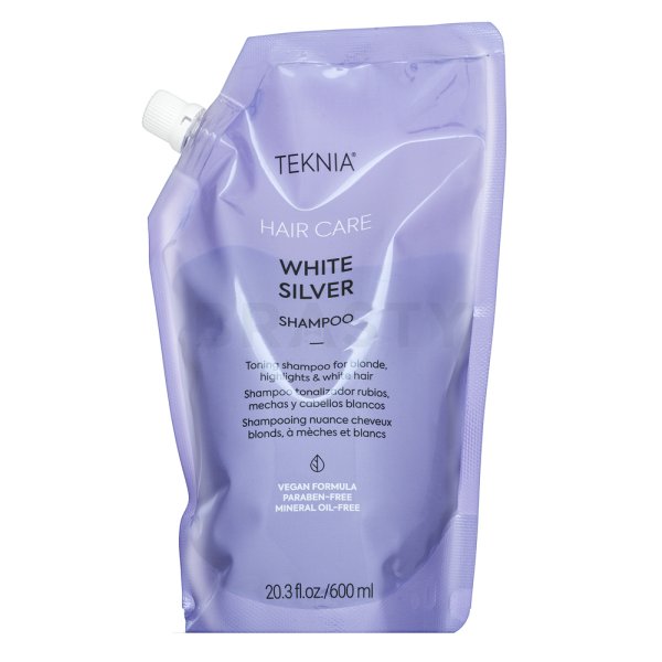 Lakmé Teknia White Silver Shampoo szampon neutralizujący do włosów siwych i platynowego blondu Refill 600 ml