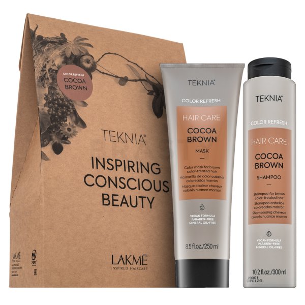 Lakmé Teknia Color Refresh Cocoa Brown Pack szampon + maska do włosów brązowych 300 ml + 250 ml