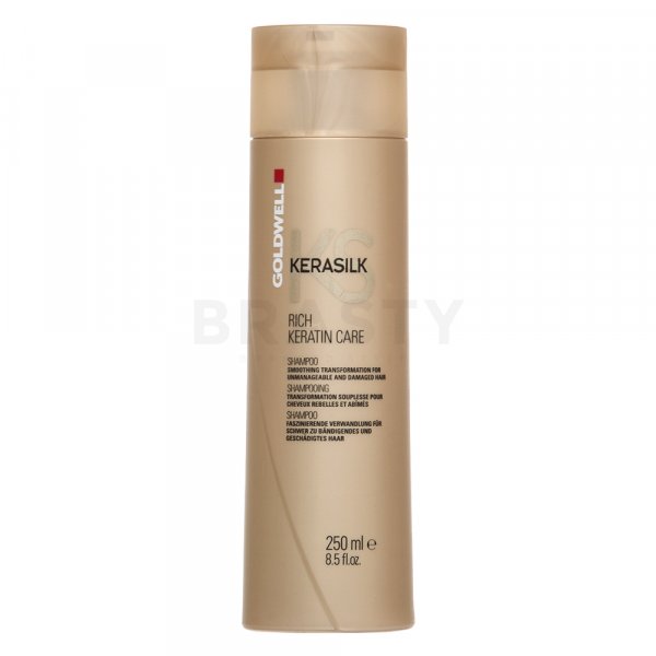 Goldwell Kerasilk Rich Keratin Care Shampoo šampon pro nepoddajné a poškozené vlasy 250 ml