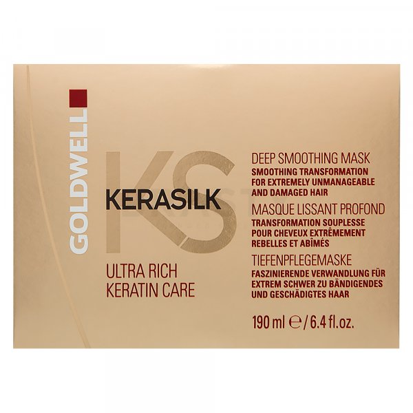 Goldwell Kerasilk Ultra Rich Keratin Care Deep Smoothing Mask pflegende Haarmaske für widerspenstiges und geschädigtes Haar 190 ml