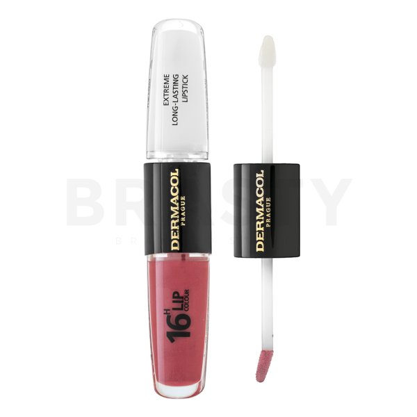 Dermacol 16H Lip Colour Extreme Long-Lasting Lipstick tartós, két fázisú szájfény No. 12 8 ml