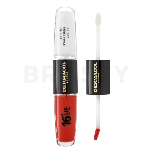 Dermacol 16H Lip Colour Extreme Long-Lasting Lipstick tartós, két fázisú szájfény No. 34 8 ml