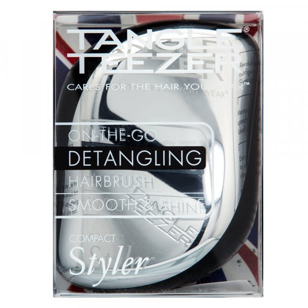 Tangle Teezer Compact Styler hairbrush Silver Luxe