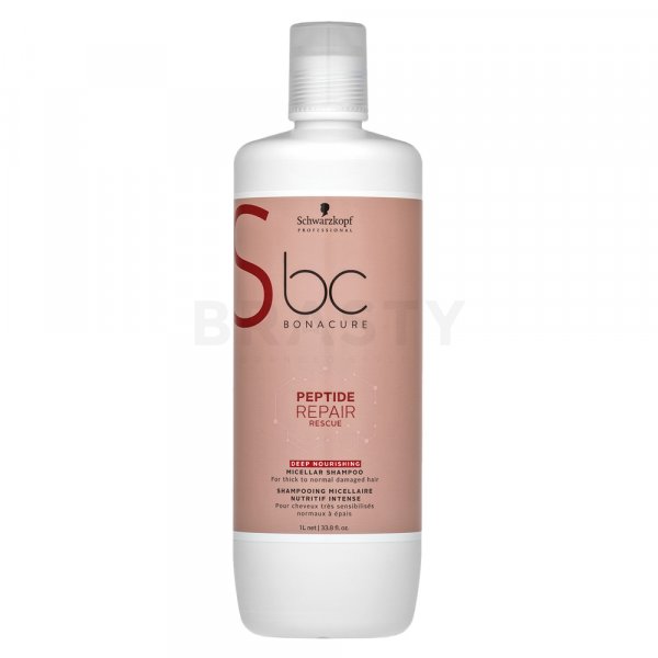 Schwarzkopf Professional BC Bonacure Peptide Repair Rescue Deep Nourishing Micellar Shampoo Shampoo für geschädigtes Haar 1000 ml