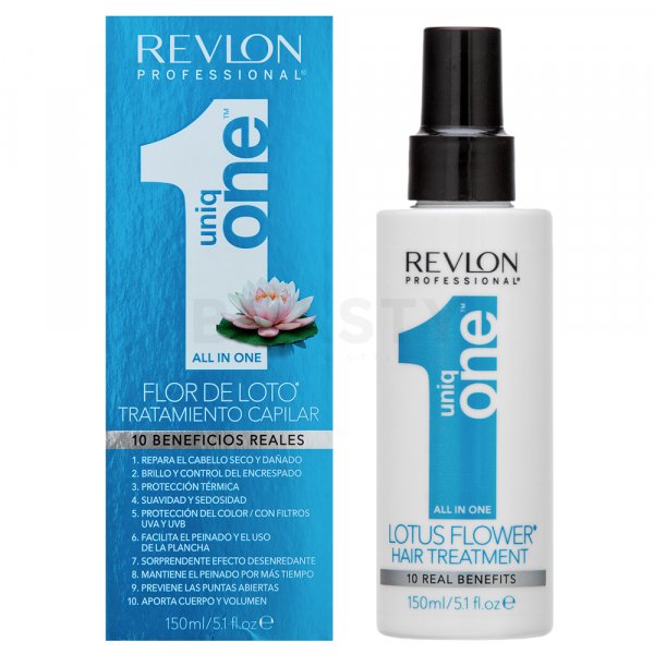 Revlon Professional Uniq One All In One Lotus Flower Treatment spray pentru întărire, fără clătire pentru păr deteriorat 150 ml