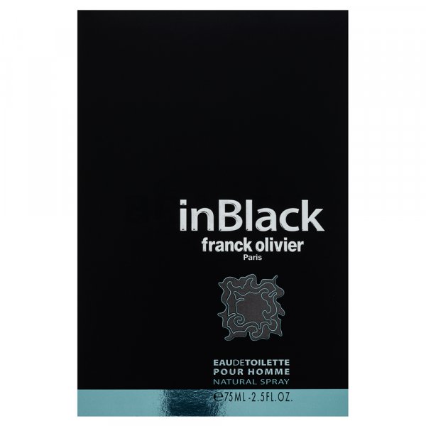 Franck Olivier In Black for Men Eau de Toilette bărbați 75 ml