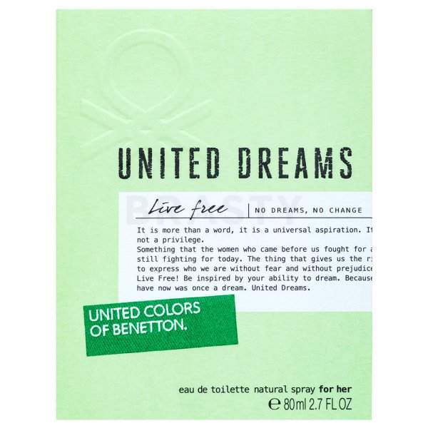 Benetton United Dreams Live Free Eau de Toilette para mujer 80 ml