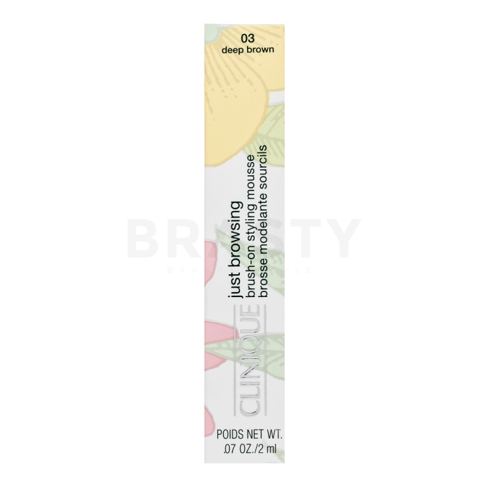 Clinique Just Browsing Brush-On Styling Mousse gel pro úpravu obočí 03 Deep Brown 2 ml