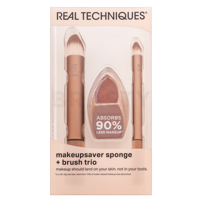 Real Techniques Makeupsaver Sponge + Brush Trio set kistova