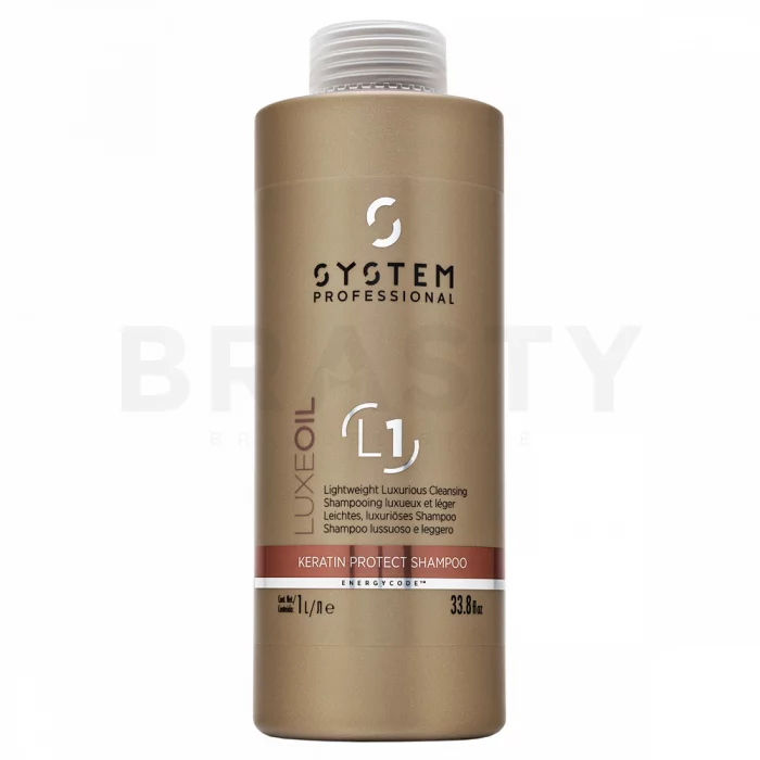 System Professional LuxeOil Keratin Protect Shampoo šampon pro poškozené vlasy 1000 ml