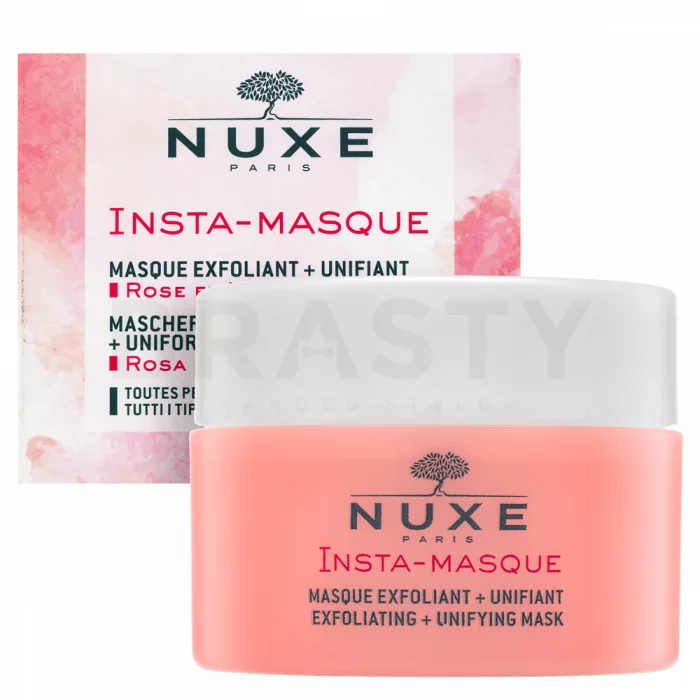 Nuxe Insta-Masque Exfoliant & Unifiant (Rose & Macademia) exfoliační maska pro sjednocení barevného tónu pleti 50 ml
