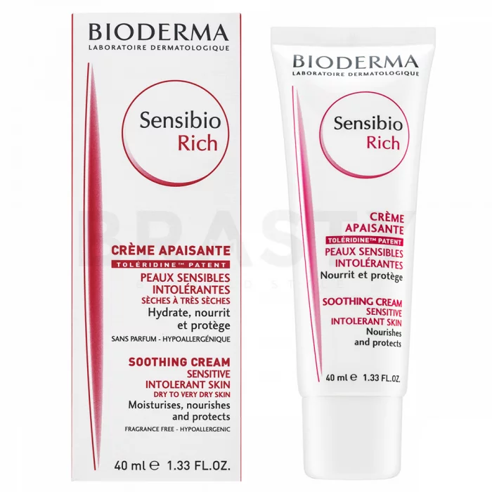 Bioderma Sensibio Rich Soothing Cream zklidňující emulze s hydratačním účinkem 40 ml