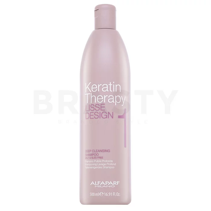 Alfaparf Milano Lisse Design Keratin Therapy Deep Cleansing Shampoo diepreinigende shampoo voor alle haartypes 500 ml