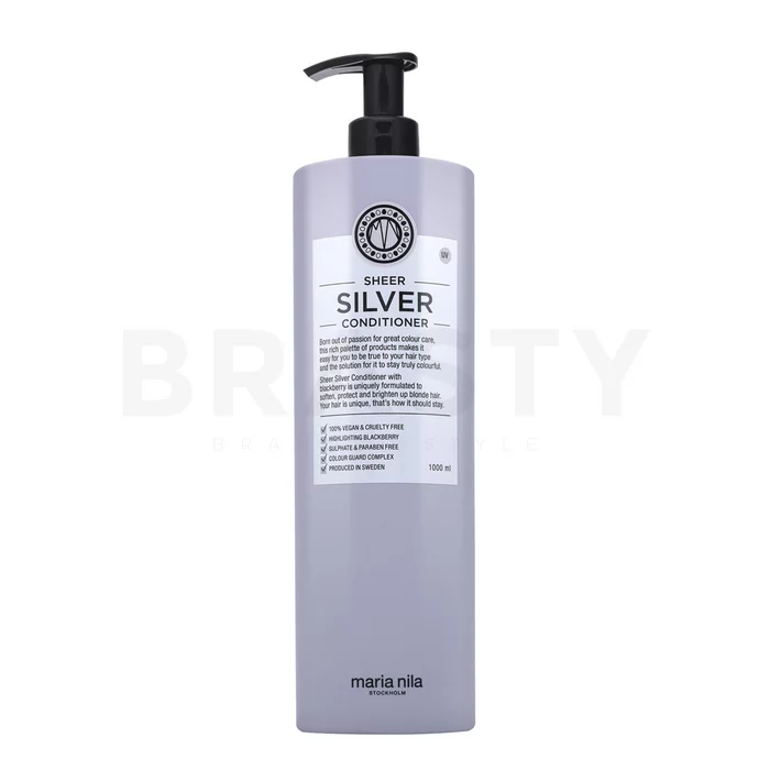Maria Nila Sheer Silver Conditioner balsam hrănitor pentru păr blond platinat si grizonat 1000 ml
