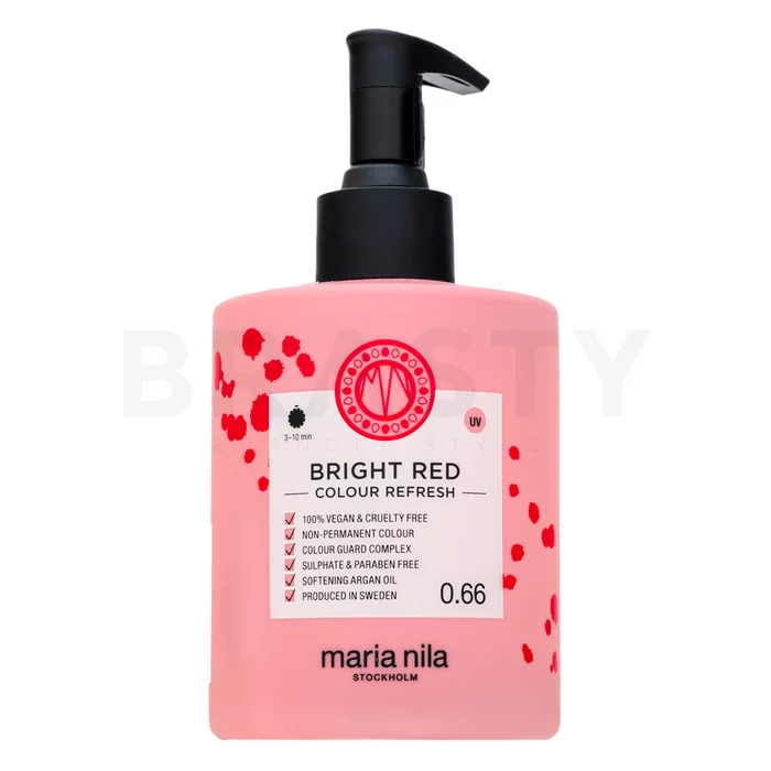 Maria Nila Colour Refresh vyživující maska s barevnými pigmenty pro oživení červených odstínů Bright Red 300 ml