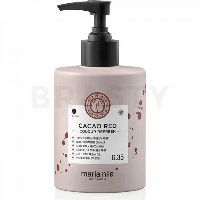 Maria Nila Colour Refresh vyživujúca maska ​​s farebnými pigmentmi pre hnedé odtiene Cacao Red 300 ml