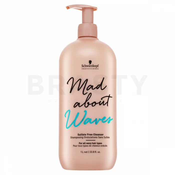 Schwarzkopf Professional Mad About Waves Sulfate-Free Cleanser bezsulfátový šampon pro vlnité a kudrnaté vlasy 1000 ml