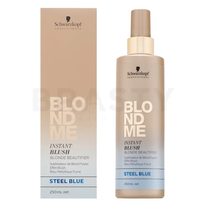 Schwarzkopf Professional BlondMe Instant Blush Steel Blue stylingový sprej pro vytvoření modrého pastelového efektu 250 ml