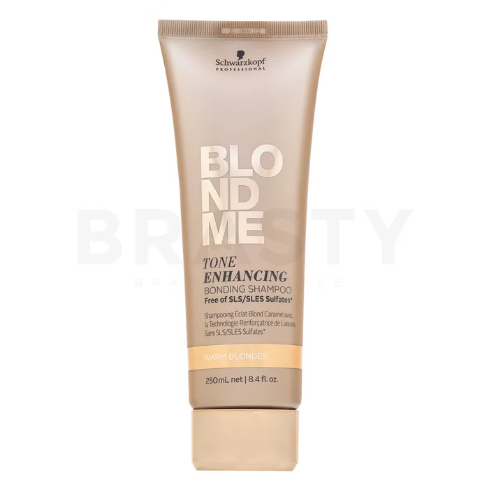 Schwarzkopf Professional BlondMe Tone Enhancing Bonding Shampoo Warm Blondes bezsulfátový šampon pro oživení teplých blond odstínů vlasů 250 ml