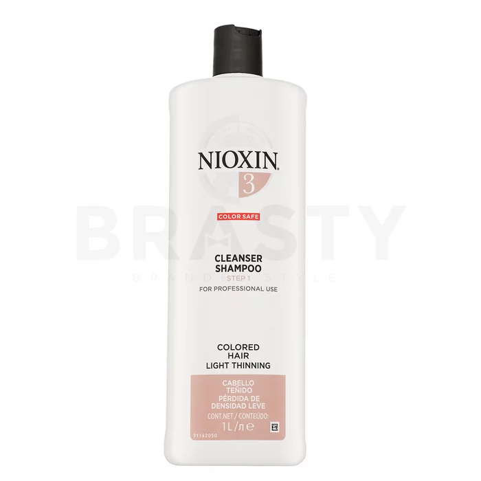 Nioxin System 3 Cleanser Shampoo reinigende shampoo voor fijn gekleurd haar 1000 ml