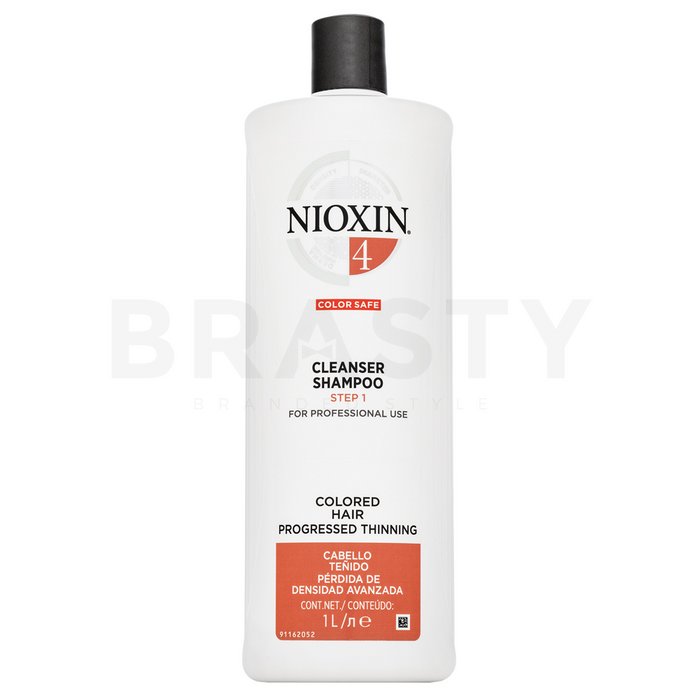 Nioxin System 4 Cleanser Shampoo Voedende Shampoo voor fijn gekleurd haar 1000 ml BRASTY.BE