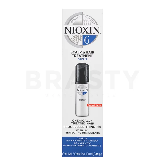 Nioxin System 6 Scalp & Hair Treatment vyživující leave-in krém pro barvené, chemicky ošetřené a zesvětlené vlasy 100 ml