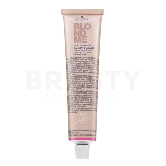 Schwarzkopf Professional BlondMe Blonde Toning tónovací barevný krém pro blond vlasy Strawberry 60 ml