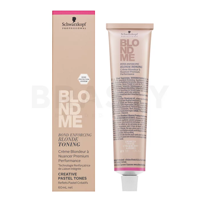 Schwarzkopf Professional BlondMe Blonde Toning tónovací barevný krém pro blond vlasy Strawberry 60 ml