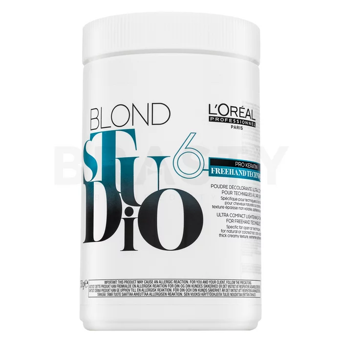 L´Oréal Professionnel Blond Studio Pro Keratin Freehand Techniques Lightening Powder poeder om het haar lichter te maken 400 g