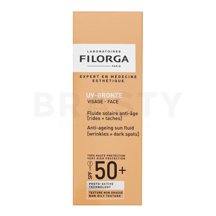Filorga UV-Bronze Face Anti-Ageing Sun Fluid SPF50+ vochtinbrengende en beschermende vloeistof anti-pigmentvlekken 40 ml