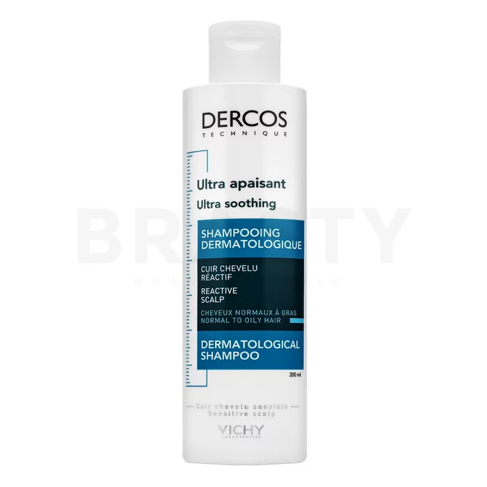 Vichy Dercos Ultra Soothing Sulfate-Free Shampoo Normal To Oily Hair bezsulfátový šampon pro mastnou pokožku hlavy 200 ml