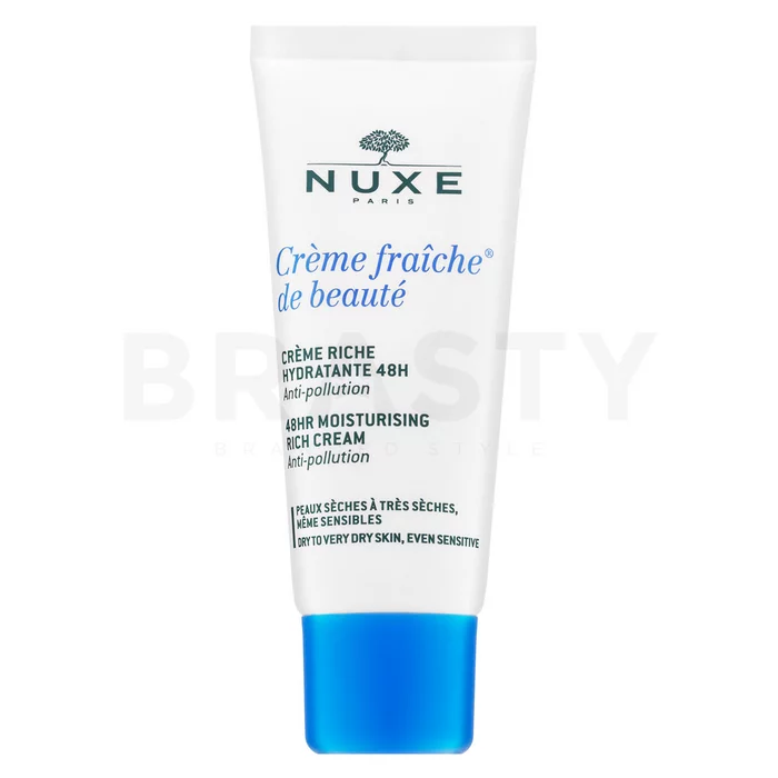 Nuxe Creme Fraiche de Beauté 48HR Moisturising Rich Cream łagodząca emulsja do bardzo suchej, wrażliwej skóry 30 ml