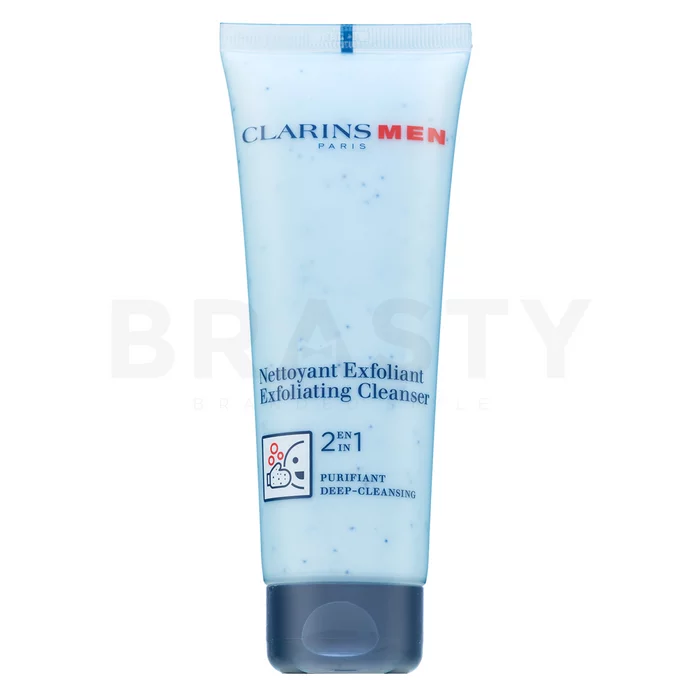 Clarins Men Exfoliating Cleanser mască de curățare și exfoliere 2în1 125 ml