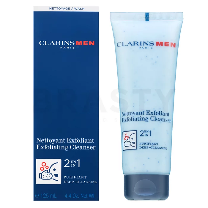 Clarins Men Exfoliating Cleanser mască de curățare și exfoliere 2în1 125 ml