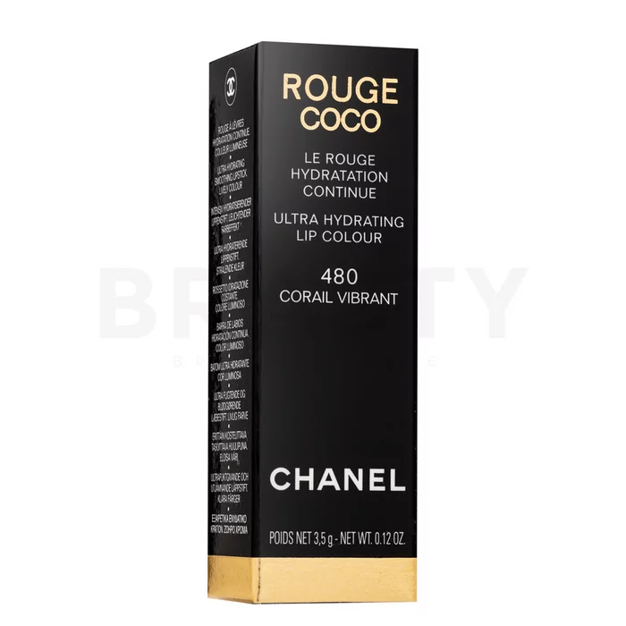 Chanel Rouge Coco lippenstift met hydraterend effect 480 Corail Vibrant 3,5 g