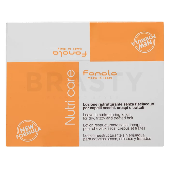 Fanola Nutri Care Leave-in Restructuring Lotion bezoplachová péče pro suché a poškozené vlasy 12 x 10 ml