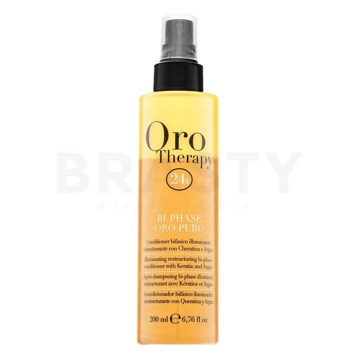 Fanola Oro Therapy Bi-Phase Conditioner bezoplachový kondicionér pro suché a poškozené vlasy 200 ml