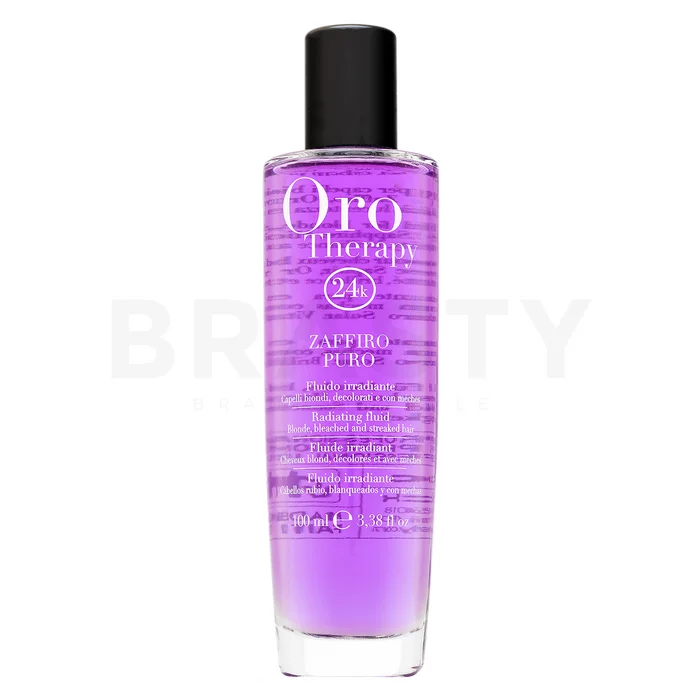 Fanola Oro Therapy Zaffiro Puro Radiating Fluid bezoplachová péče pro zářivý lesk vlasů 100 ml