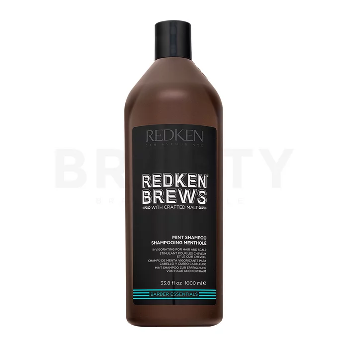 Redken Brews Mint Shampoo osvěžující šampon pro všechny typy vlasů 1000 ml