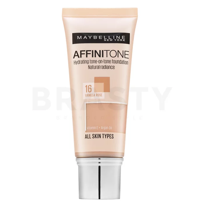 Maybelline Affinitone Hydrating tone-on-tone Foundation tekući make-up s hidratantnim učinkom 16 Vanilla Rose 30 ml