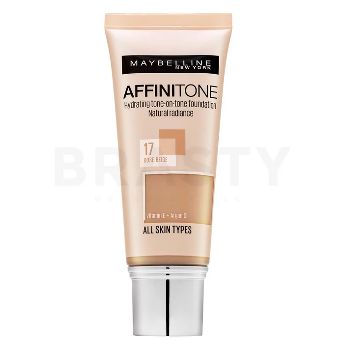 Maybelline Affinitone Hydrating tone-on-tone Foundation tekući make-up s hidratantnim učinkom 17 Rose Beige 30 ml