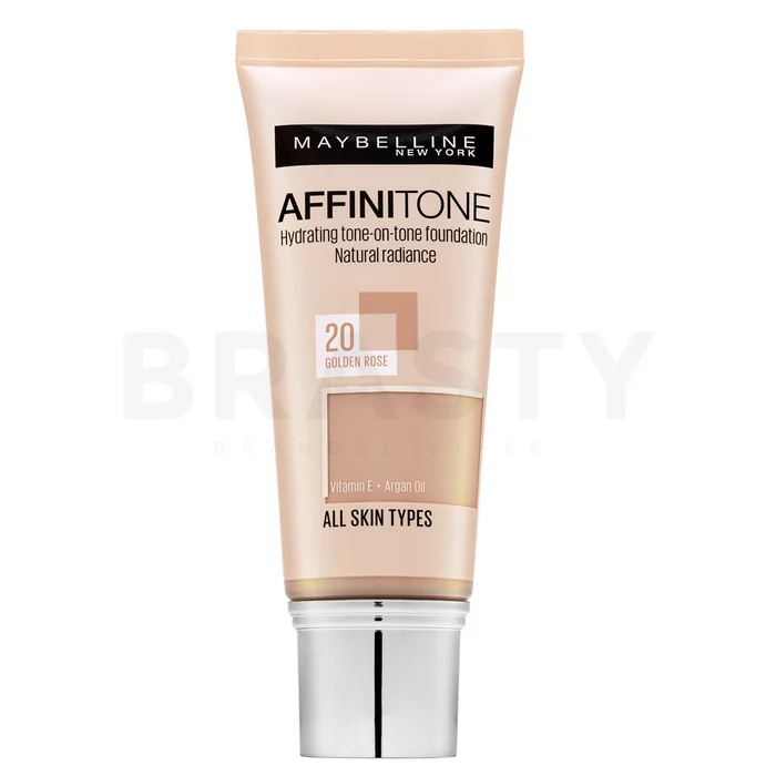 Maybelline Affinitone Hydrating tone-on-tone Foundation tekući make-up s hidratantnim učinkom 20 Golden Rose 30 ml