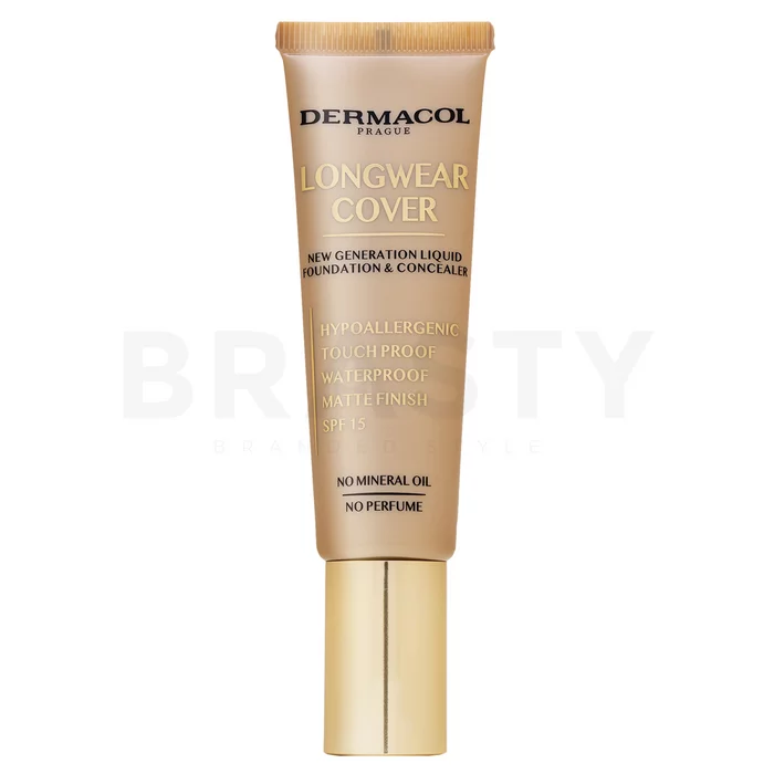 Dermacol Longwear Cover vloeibare make-up SPF 15 tegen huidonzuiverheden 02 Fair 30 ml