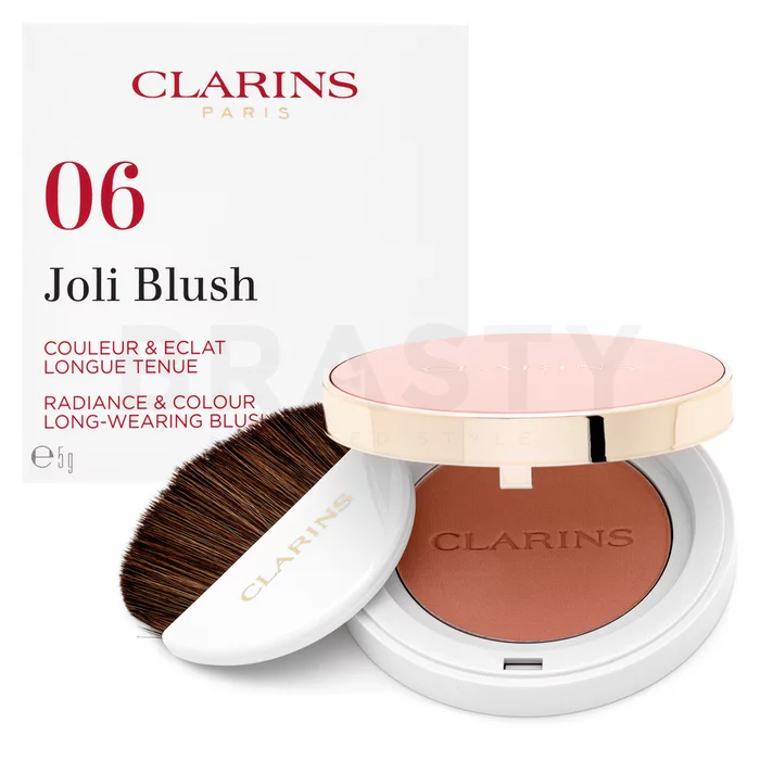 Clarins Joli Blush fard de obraz sub forma de pudra 06 Cheeky Coral 5 g